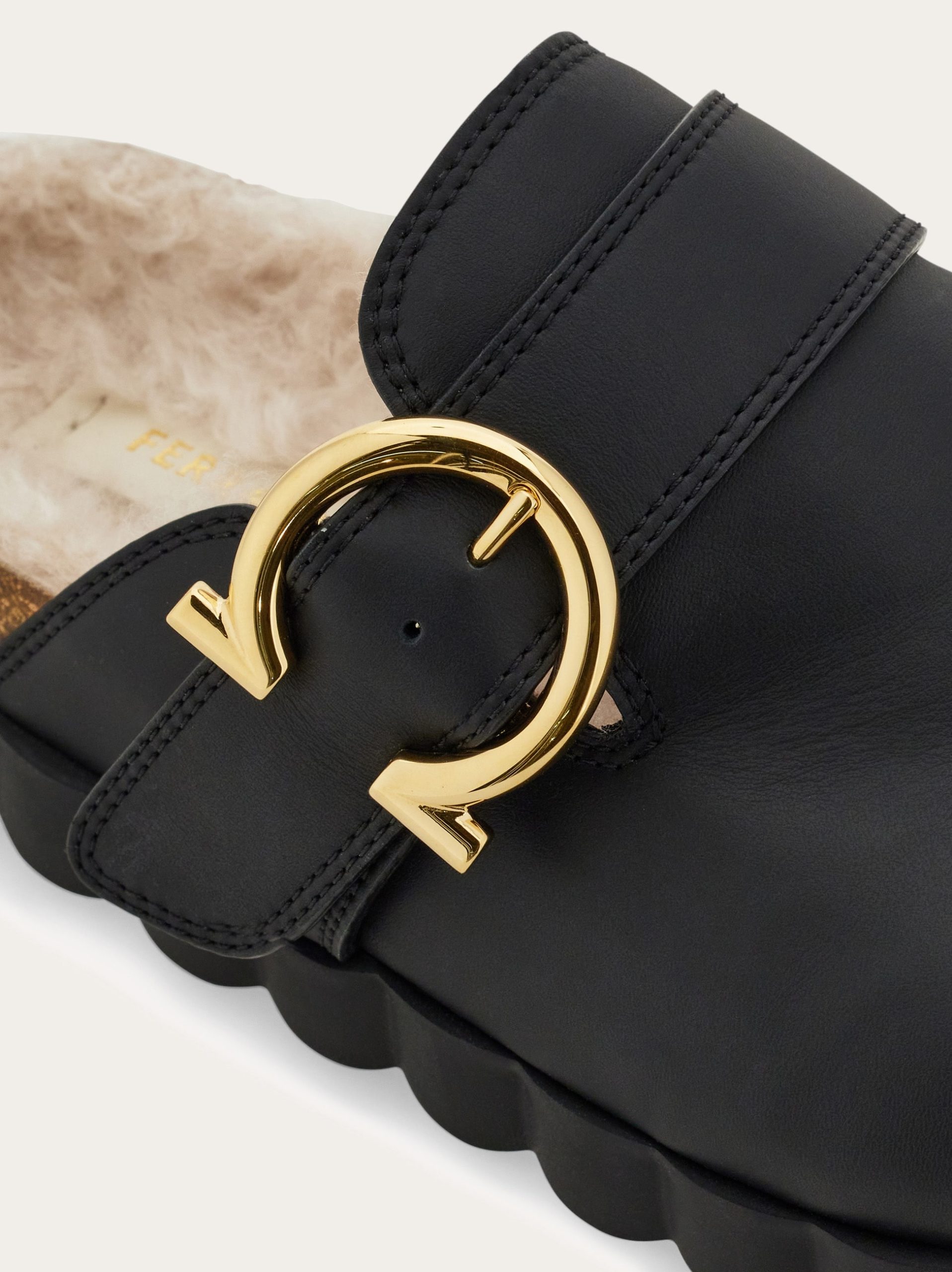 Ferragamo Gancini clog with rippled sole detail - Image 6